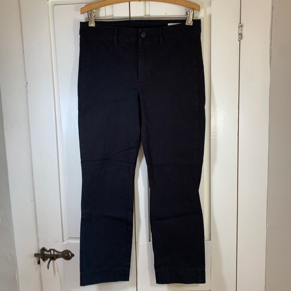 AYR The Future Black Cotton Stretch Straight Leg Pants E2430 Size 29 Minimalist